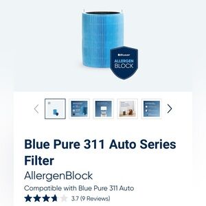 Blueair Blue Pure 311 Auto Series Filter Allergenblock